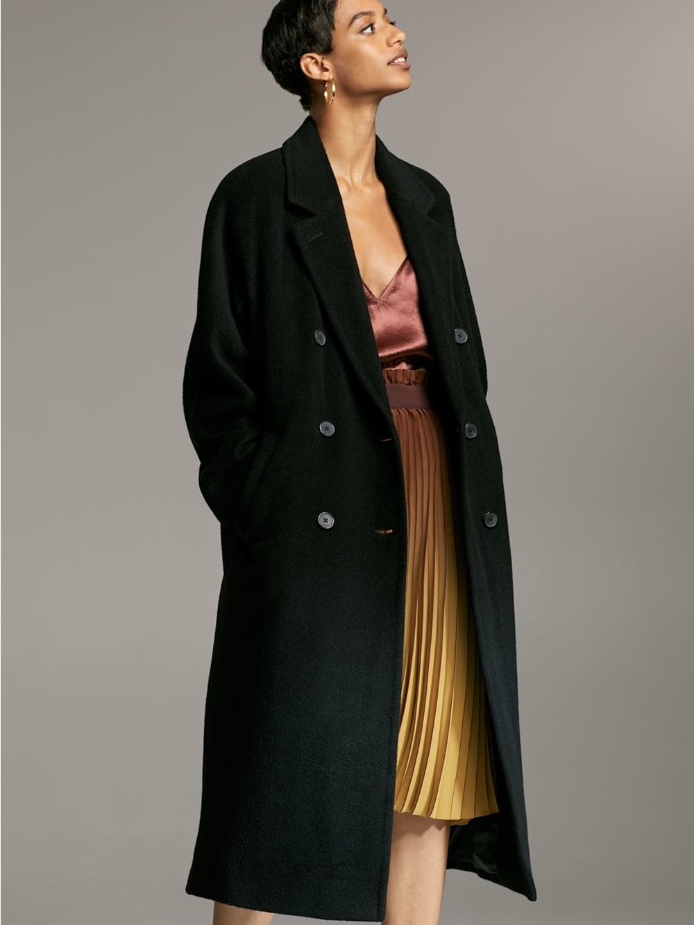 Babaton slouch wool coat